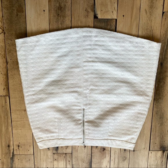 MARIO SERRANI White Embossed Skirt Pockets - Picture 3 of 4